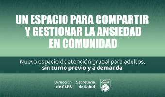 SALUD: NUEVO ESPACIO DE ATENCI�N GRUPAL PARA ADULTOS PARA GESTIONAR LA ANSIEDAD